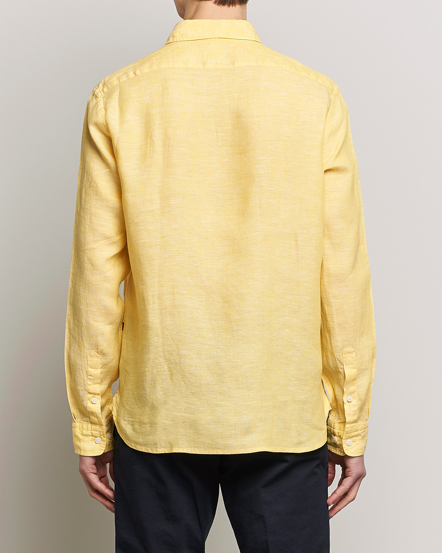 Herr | Skjortor | BOSS BLACK | Liam Linen Shirt Bright Yellow