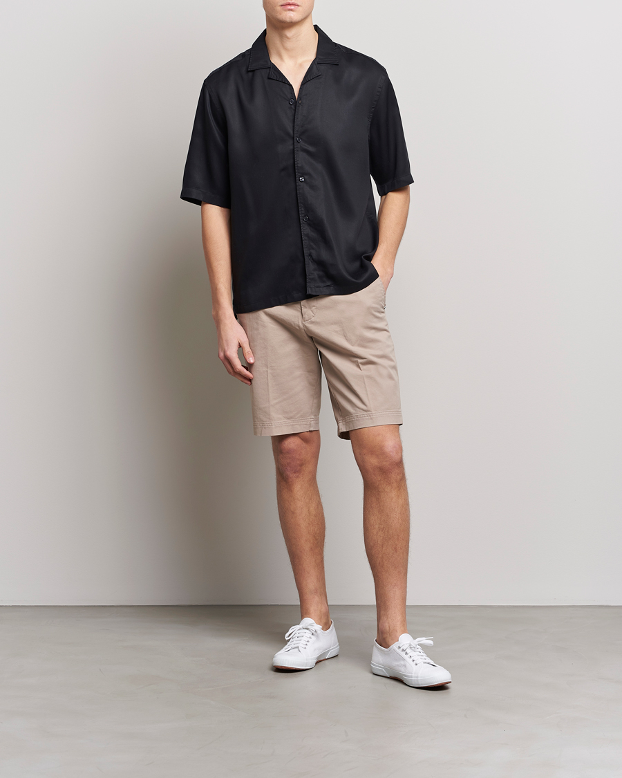 Herr | Skjortor | BOSS BLACK | Lars Resort Collar Short Sleeve Black