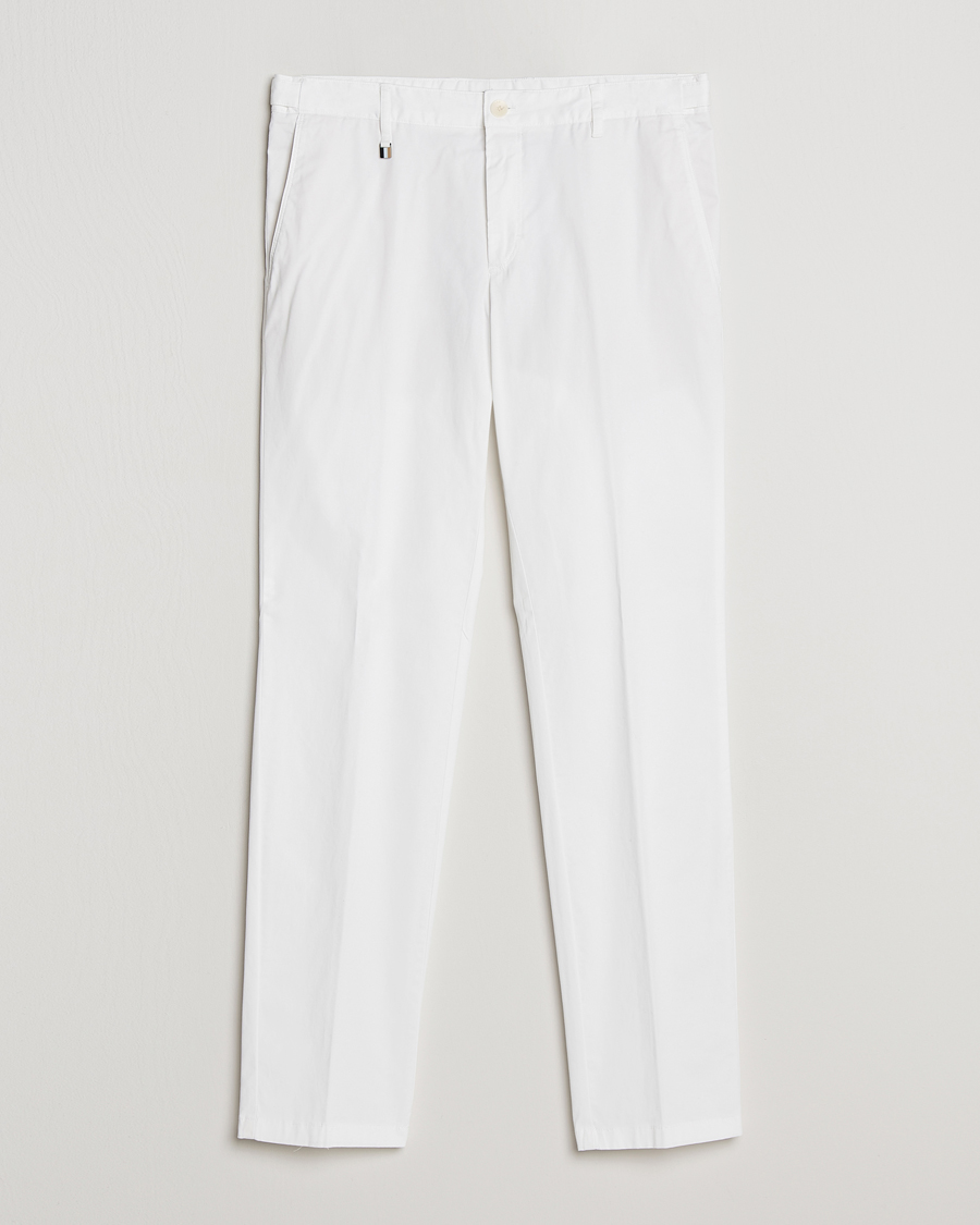 Herr | Byxor | BOSS BLACK | Genius Cotton Trousers White