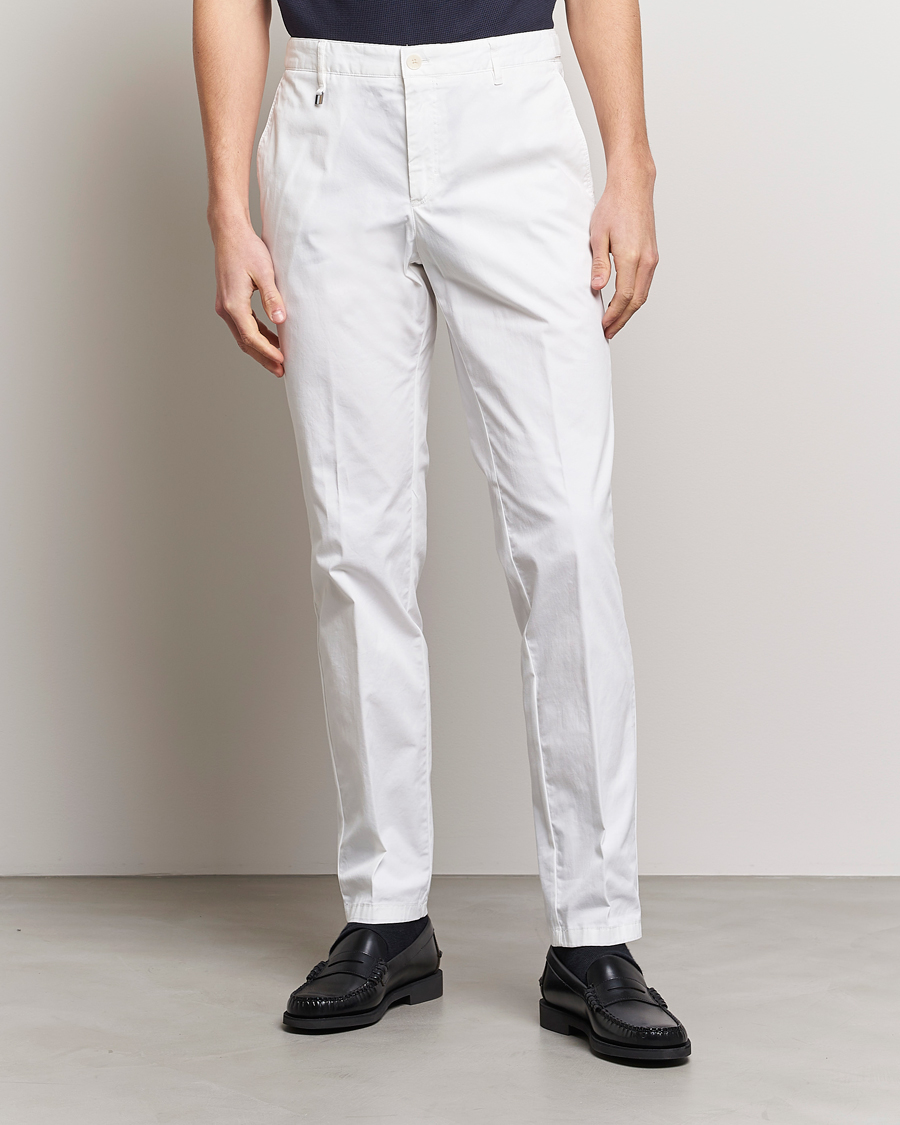 Herr | Byxor | BOSS BLACK | Genius Cotton Trousers White