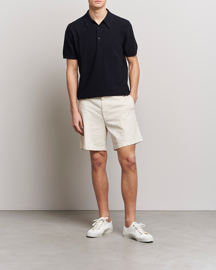 Herr | Shorts | BOSS BLACK | Karlos Cotton/Linen Shorts Open White