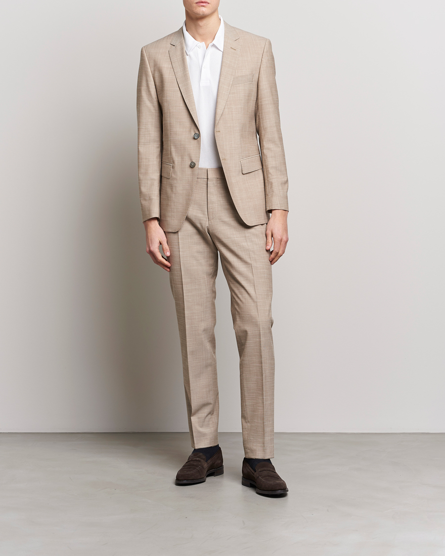 Herr | Kavajer | BOSS BLACK | Huge Wool/Cotton Blazer Light Beige