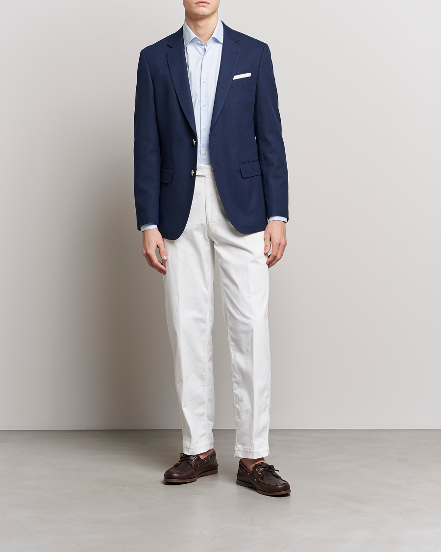 Herr | Kavajer | BOSS BLACK | Hutson Wool/Cotton Club Blazer Dark Blue