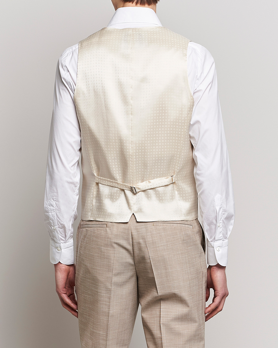 Herr | Kavajer | BOSS BLACK | Huge Wool/Cotton Vest Light Beige