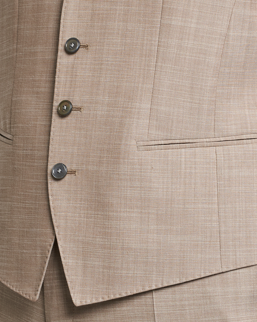 Herr | Kavajer | BOSS BLACK | Huge Wool/Cotton Vest Light Beige