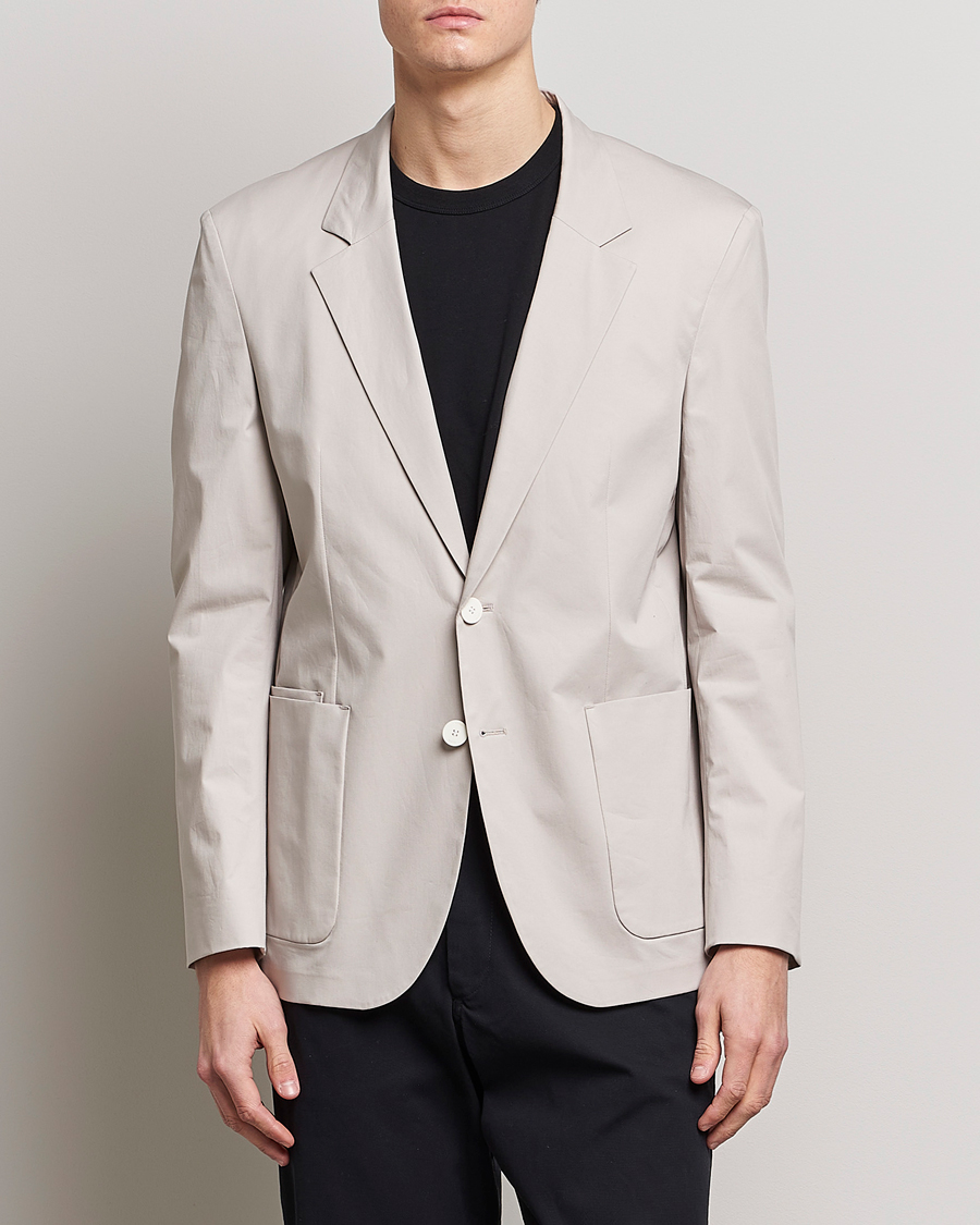 Herr | Udda kavaj | HUGO | Haero Cotton Patch Pocket Blazer Light Beiege