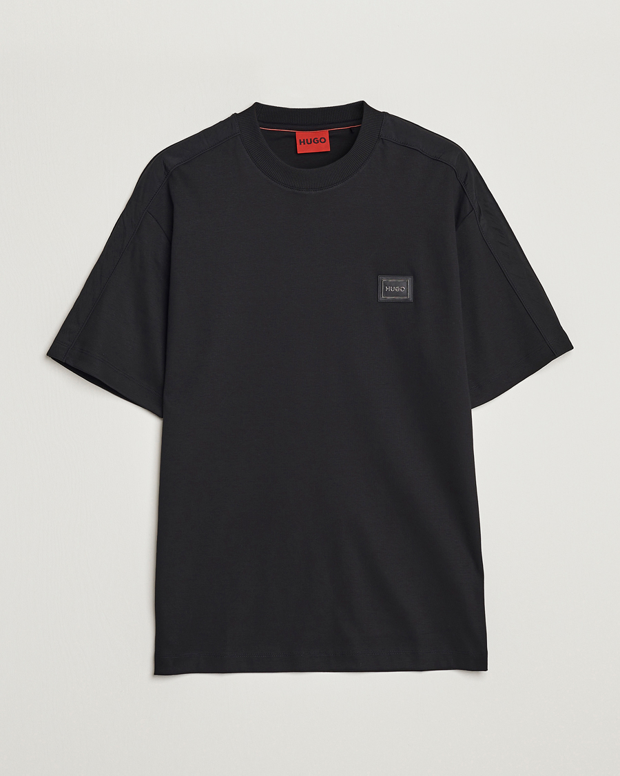 Herr | T-Shirts | HUGO | Dalix Logo Crew Neck T-Shirt Black