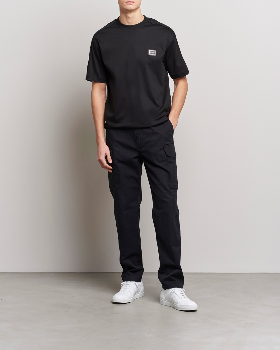 Herr | T-Shirts | HUGO | Dalix Logo Crew Neck T-Shirt Black
