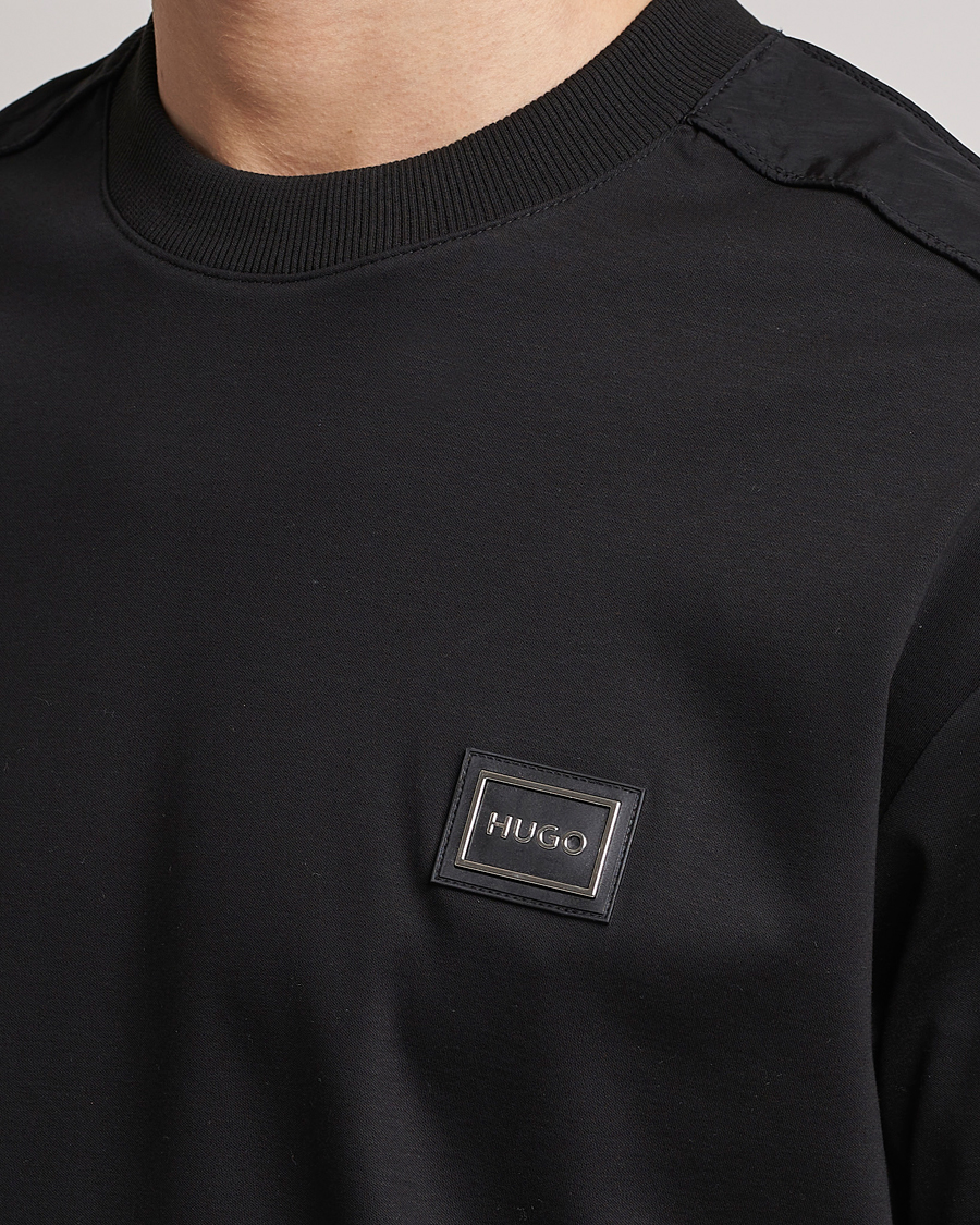 Herr | T-Shirts | HUGO | Dalix Logo Crew Neck T-Shirt Black