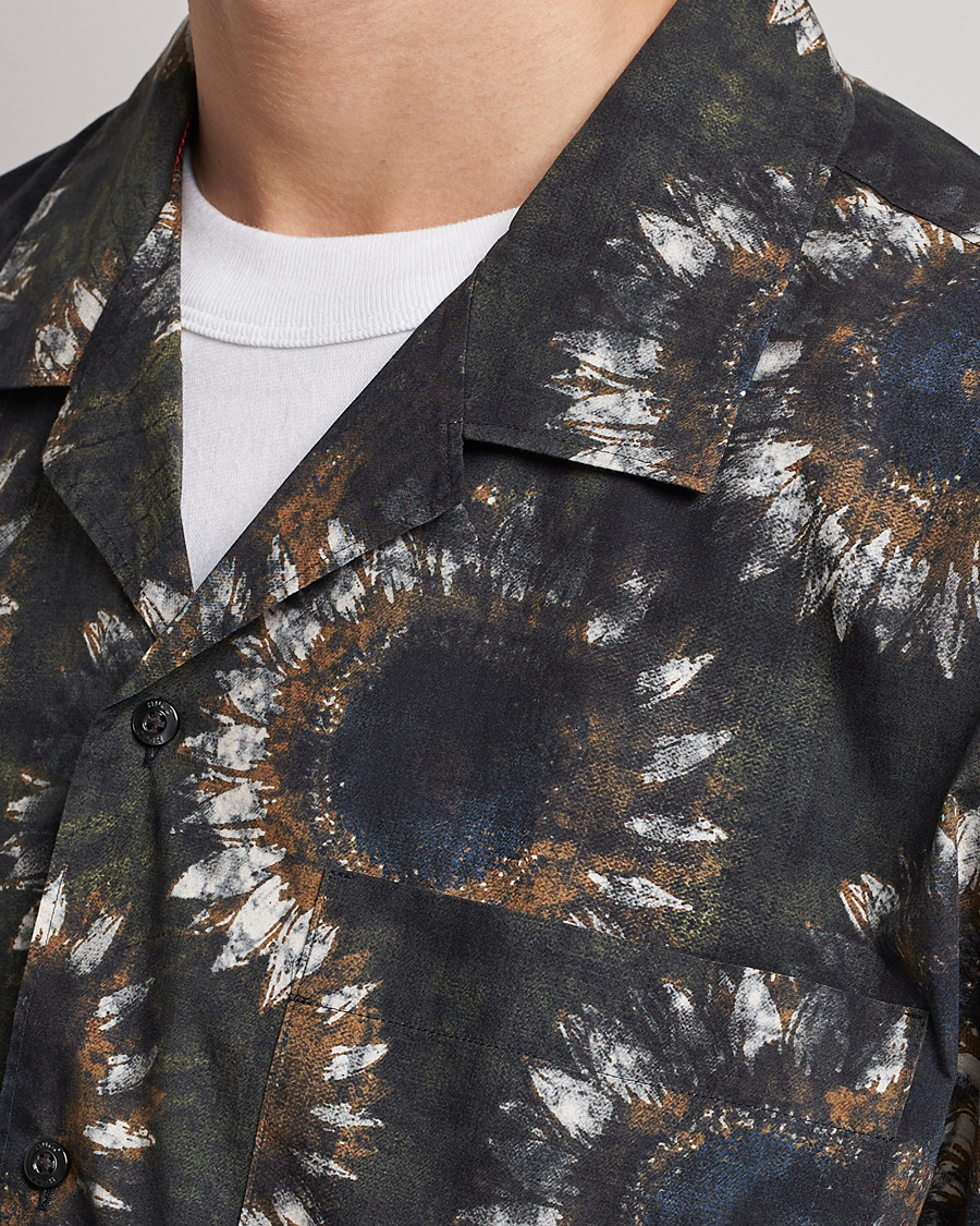 Herr | Skjortor | HUGO | Egeeno Printed Resort Collar Short Sleeve Shirt Green