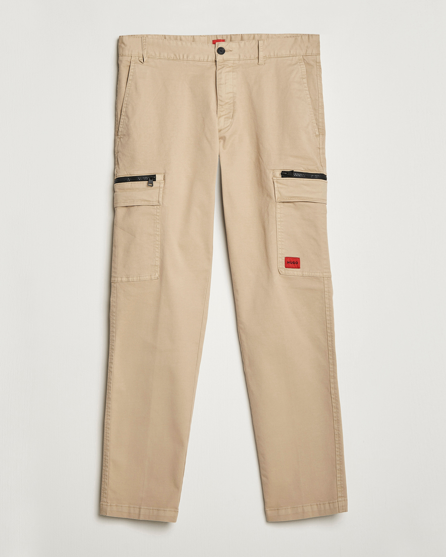 Herr | Byxor | HUGO | Glian Ripstop Cargo Pants Medium Beige