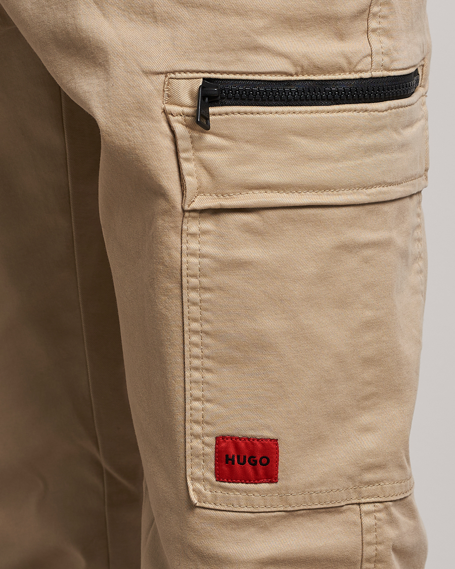 Herr | Byxor | HUGO | Glian Ripstop Cargo Pants Medium Beige