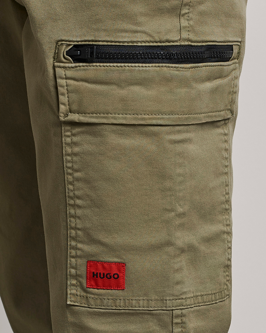 Herr | Byxor | HUGO | Glian Ripstop Cargo Pants Open Green