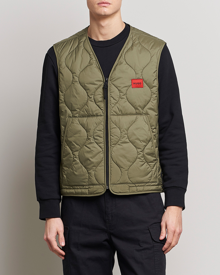 Herr | Västar | HUGO | Bethano Onion Quilt Vest Open Green