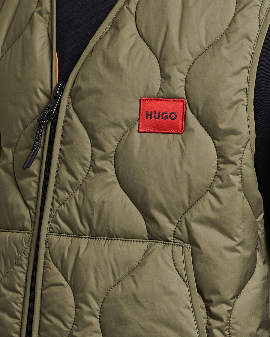 Herr | Västar | HUGO | Bethano Onion Quilt Vest Open Green
