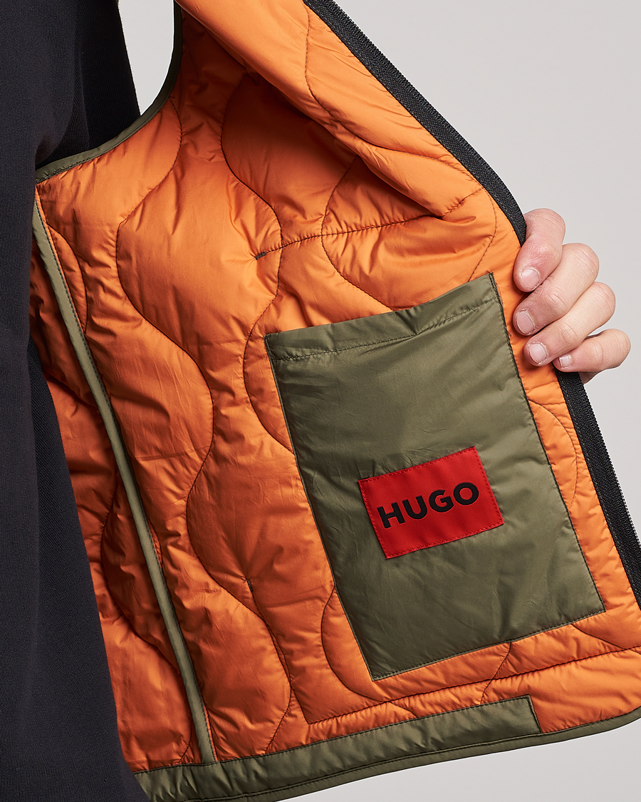 Herr | Västar | HUGO | Bethano Onion Quilt Vest Open Green