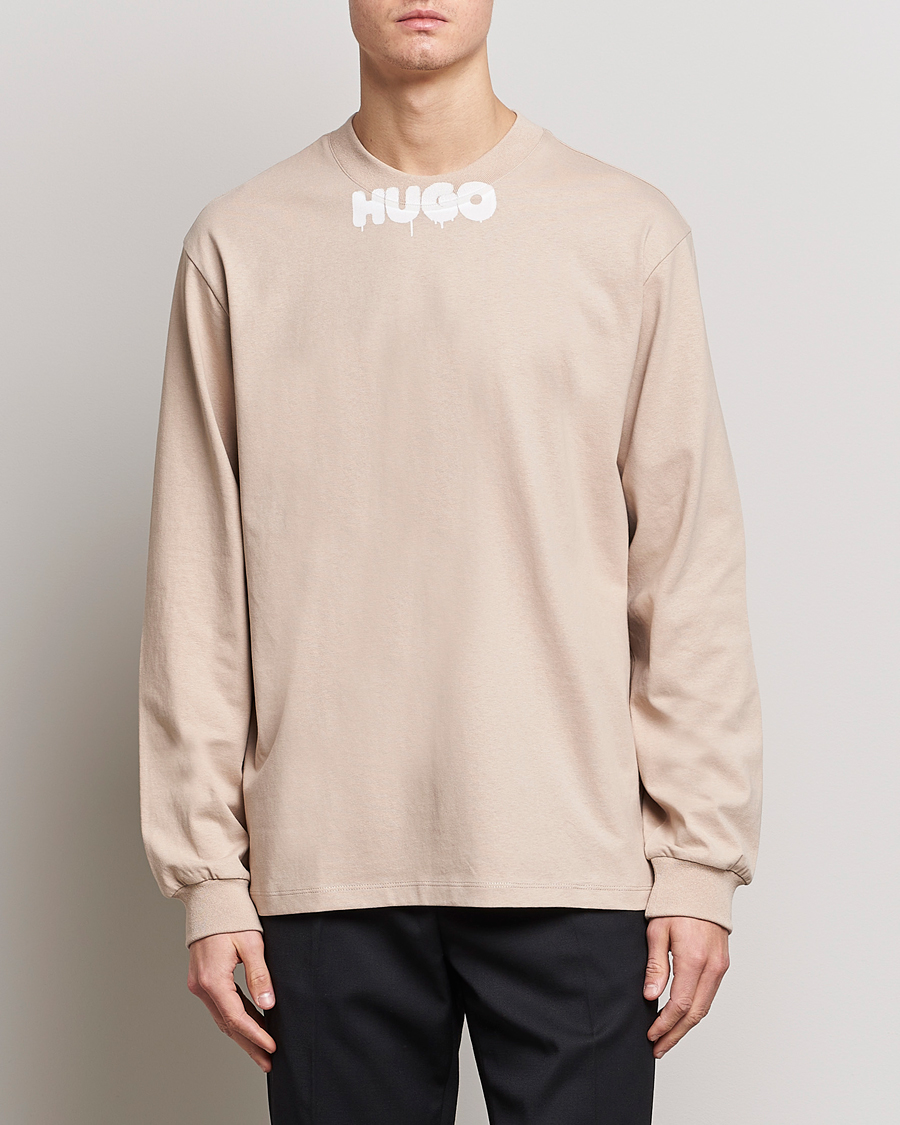 Herr | HUGO | HUGO | Dotopaxi Logo Crew Neck Sweatshirt Light Beige