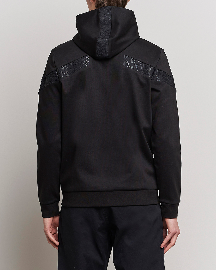 Herr | Tröjor | BOSS GREEN | Saggy Mirror Full-Zip Hoodie Black