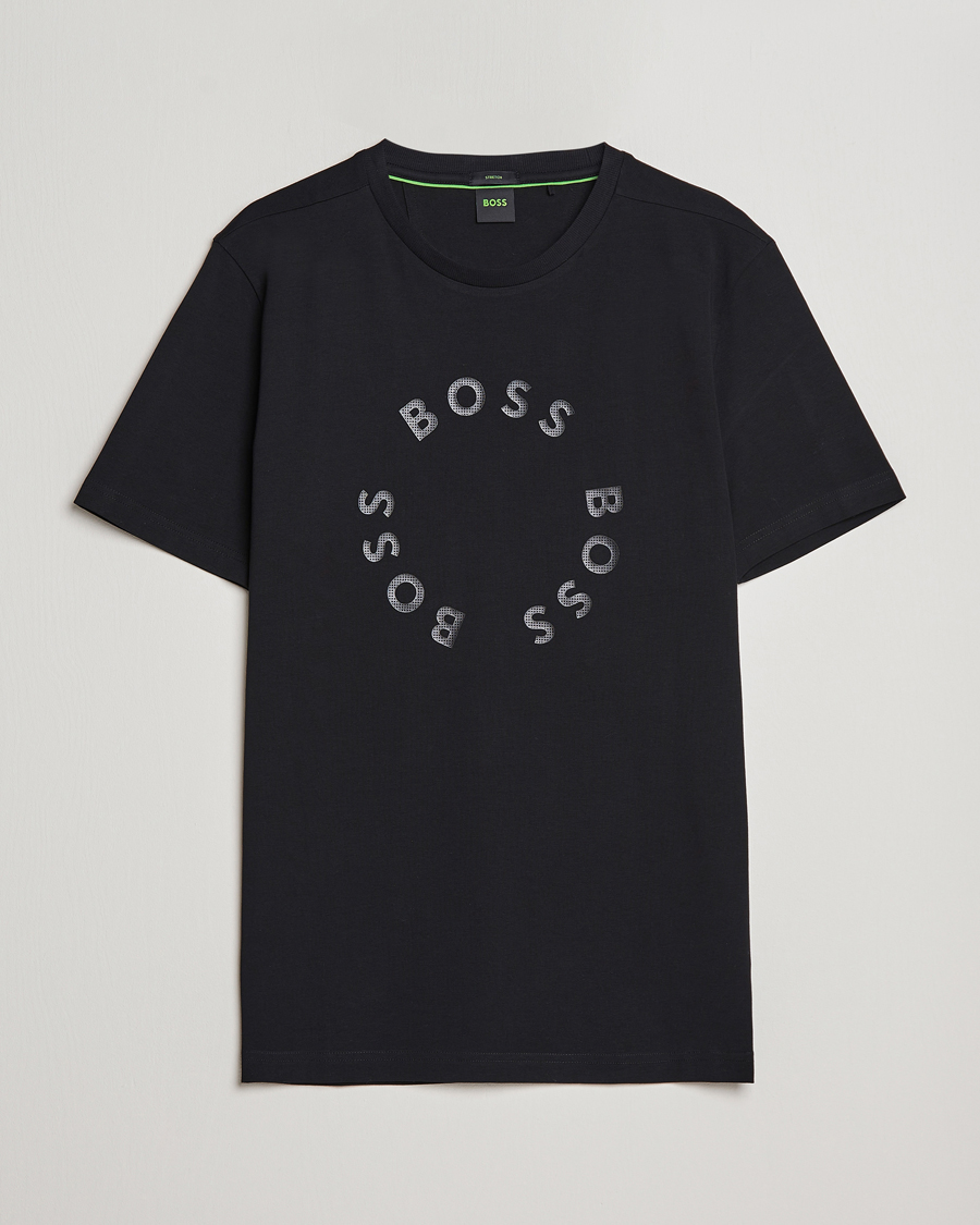 Herr | T-Shirts | BOSS GREEN | Circle Logo Crew Neck T-Shirt Black
