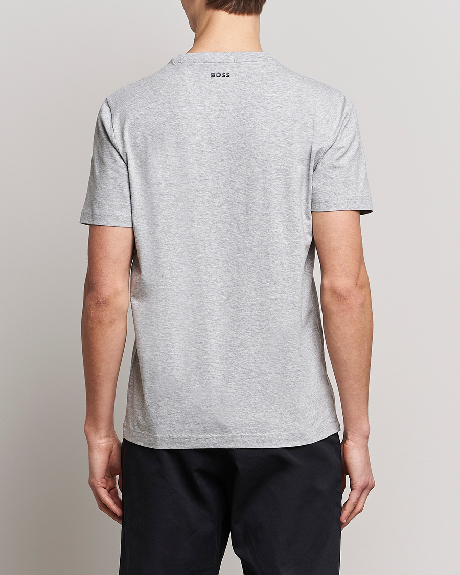 Herr | T-Shirts | BOSS GREEN | Circle Logo Crew Neck T-Shirt Light Grey