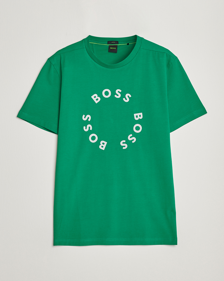 Herr | T-Shirts | BOSS GREEN | Circle Logo Crew Neck T-Shirt Open Green