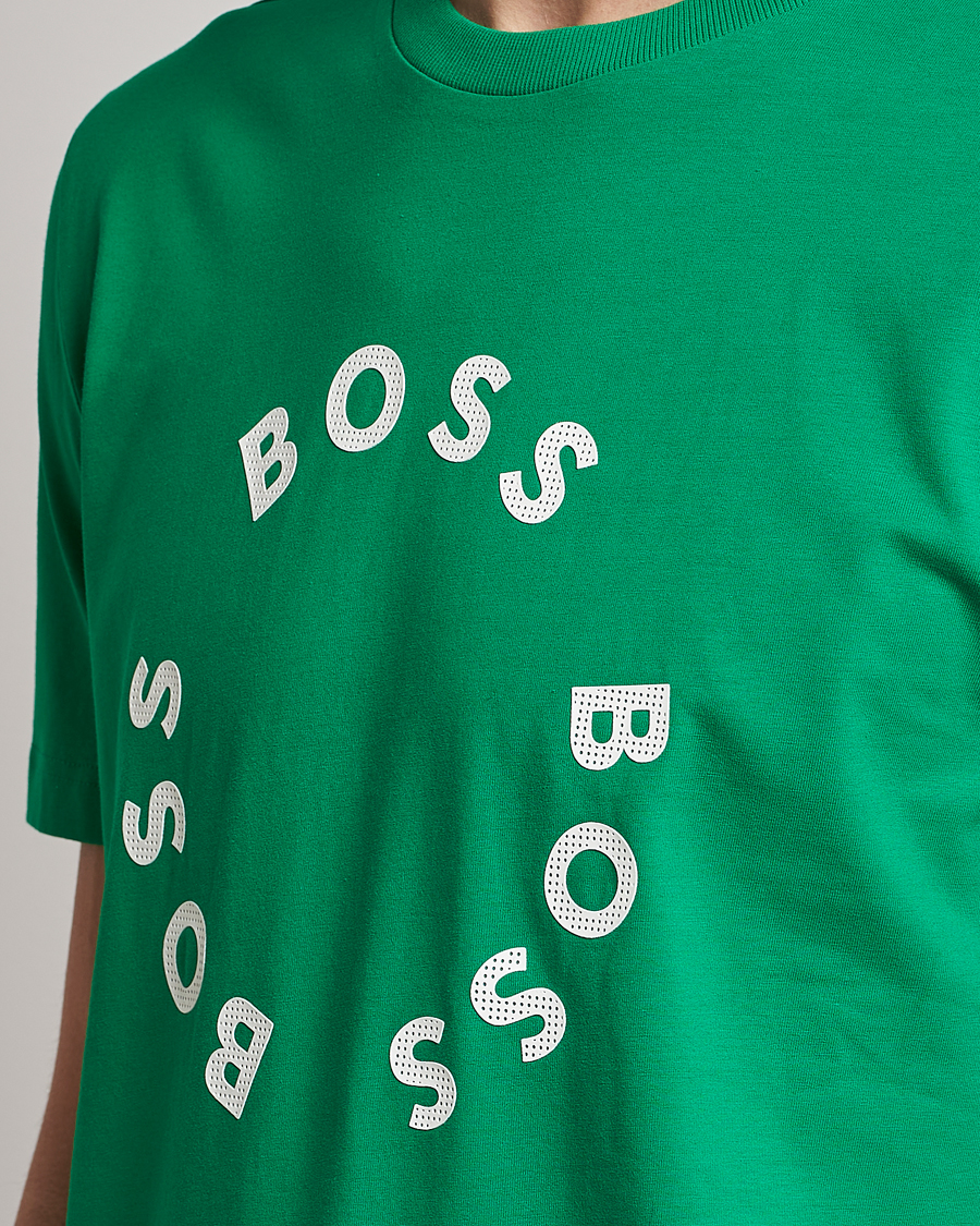 Herr | T-Shirts | BOSS GREEN | Circle Logo Crew Neck T-Shirt Open Green