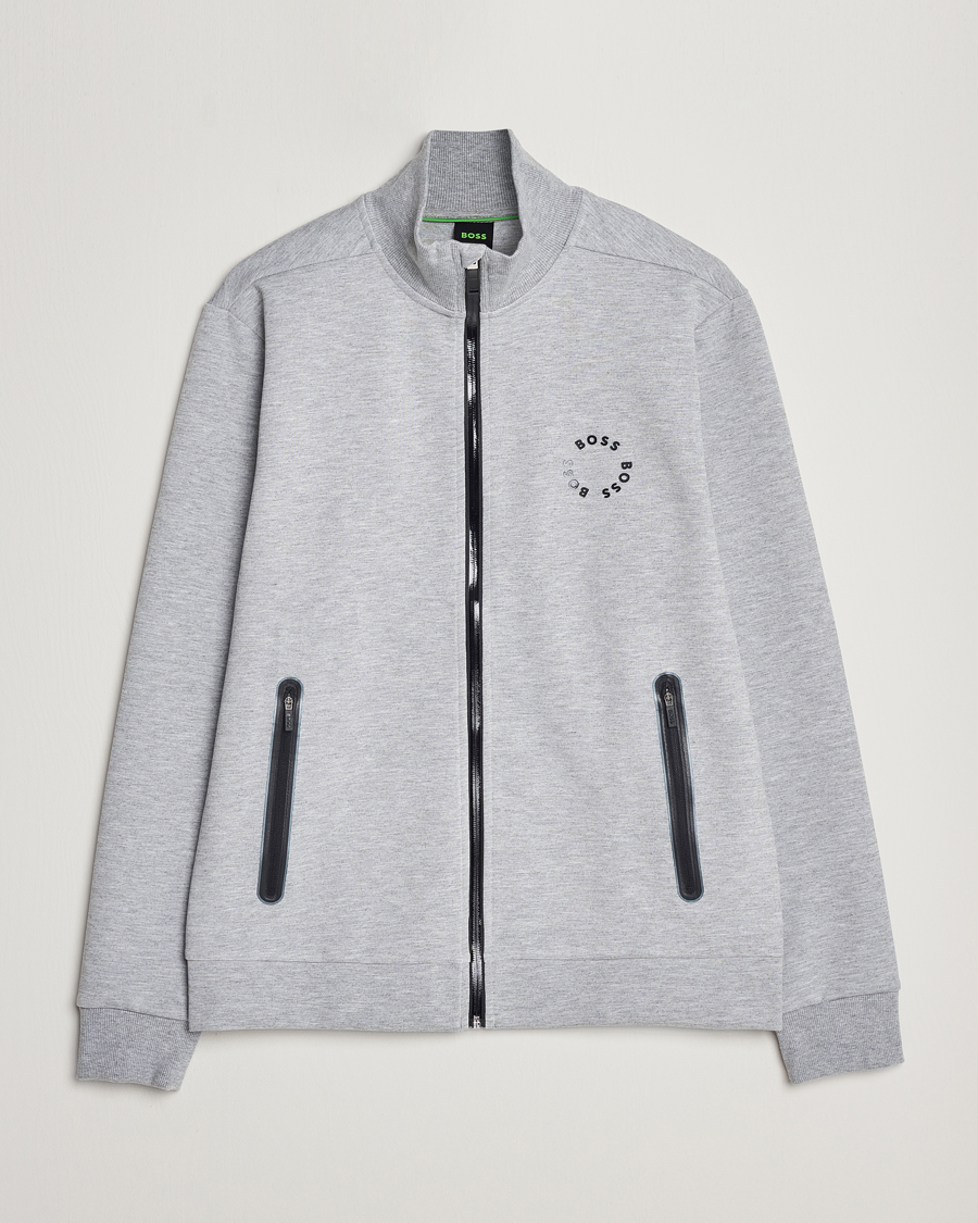 Herr | Tröjor | BOSS GREEN | Skaz Full-Zip Light Grey