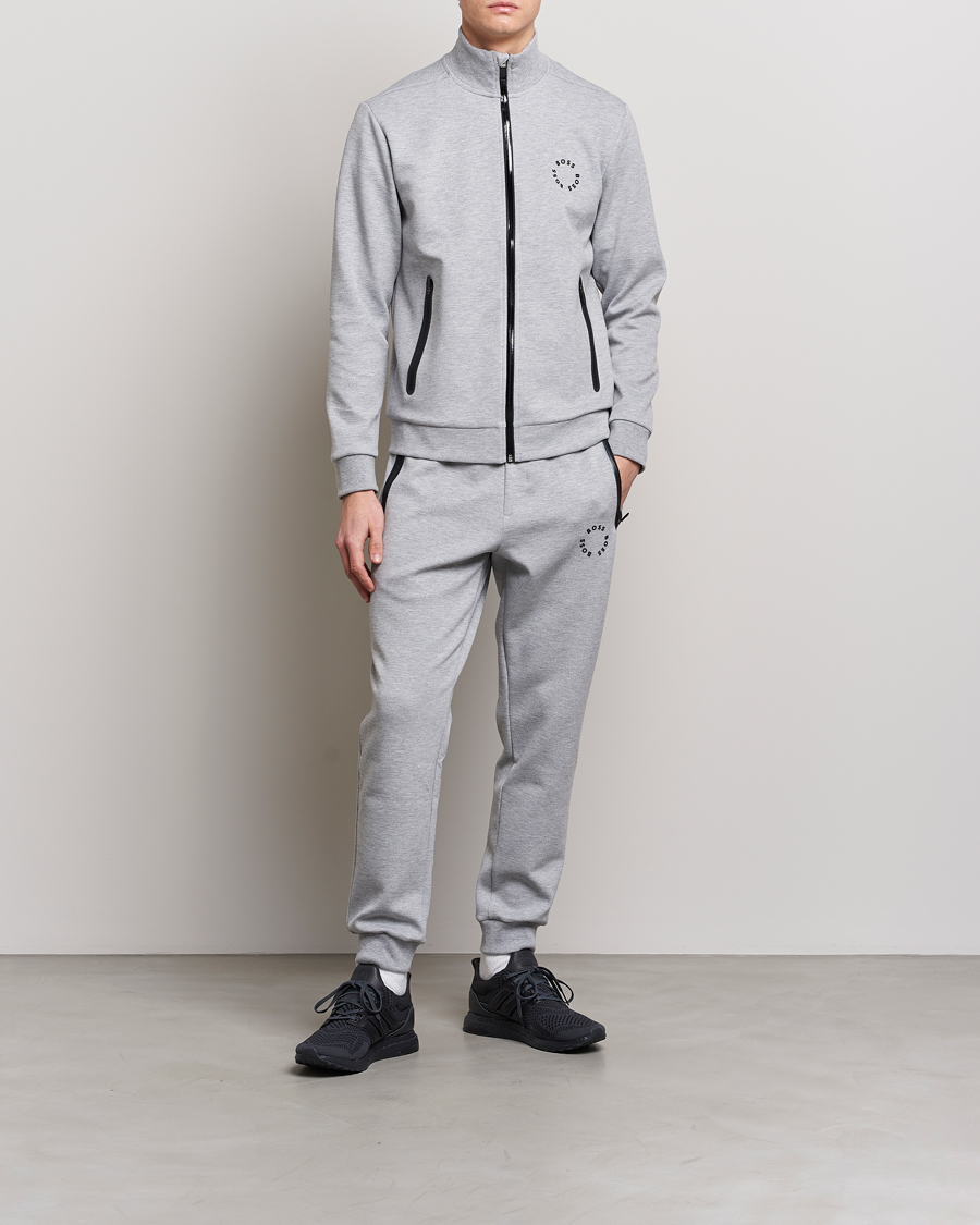 Herr | Tröjor | BOSS GREEN | Skaz Full-Zip Light Grey