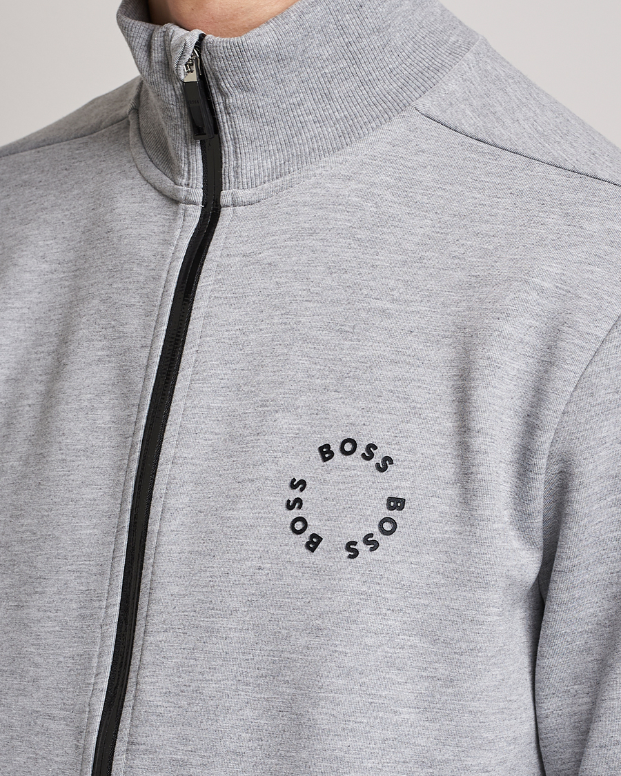 Herr | Tröjor | BOSS GREEN | Skaz Full-Zip Light Grey