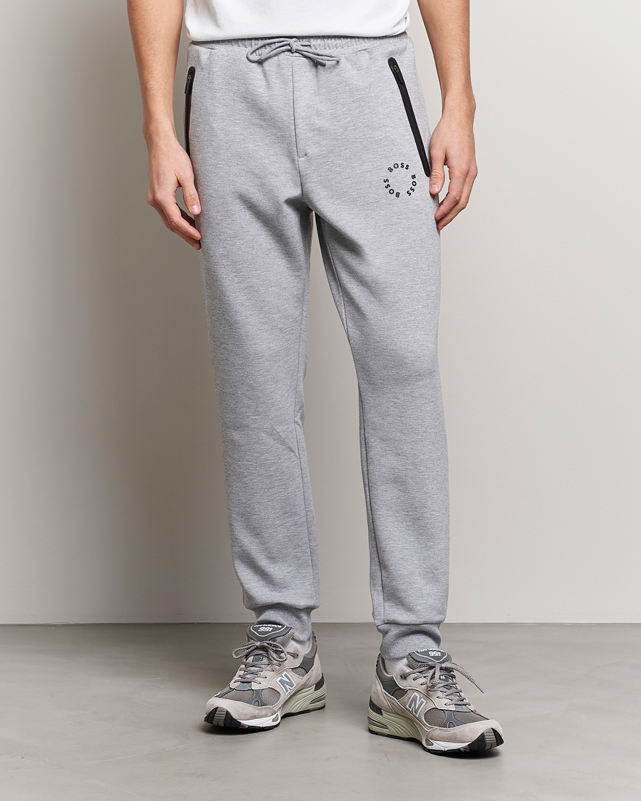 Herr | Byxor | BOSS GREEN | Hadiko Sweatpants Light Grey