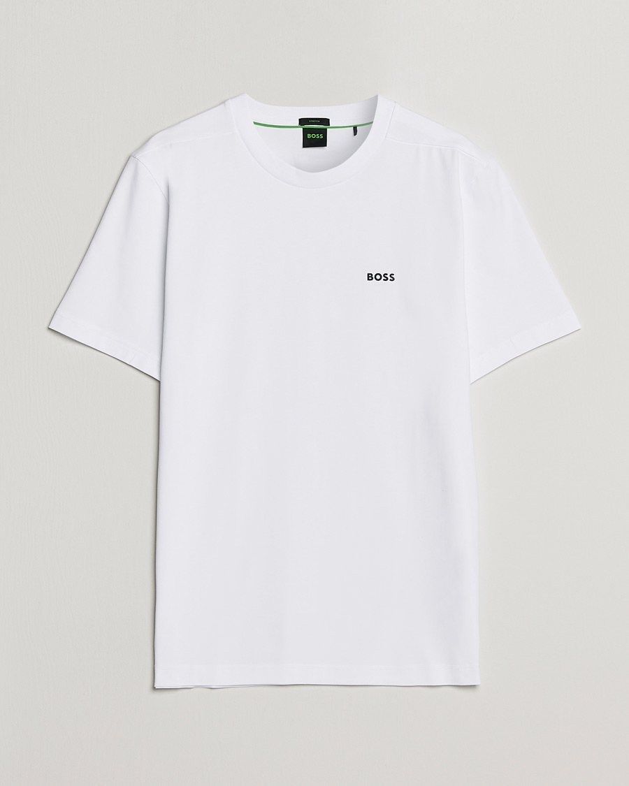 Herr | T-Shirts | BOSS GREEN | Logo Crew Neck T-Shirt White