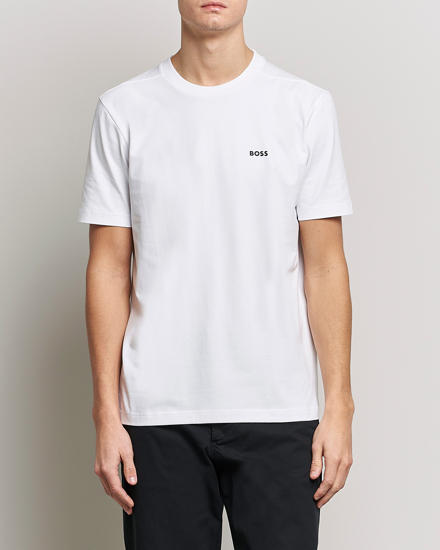 Herr | Vita t-shirts | BOSS GREEN | Logo Crew Neck T-Shirt White
