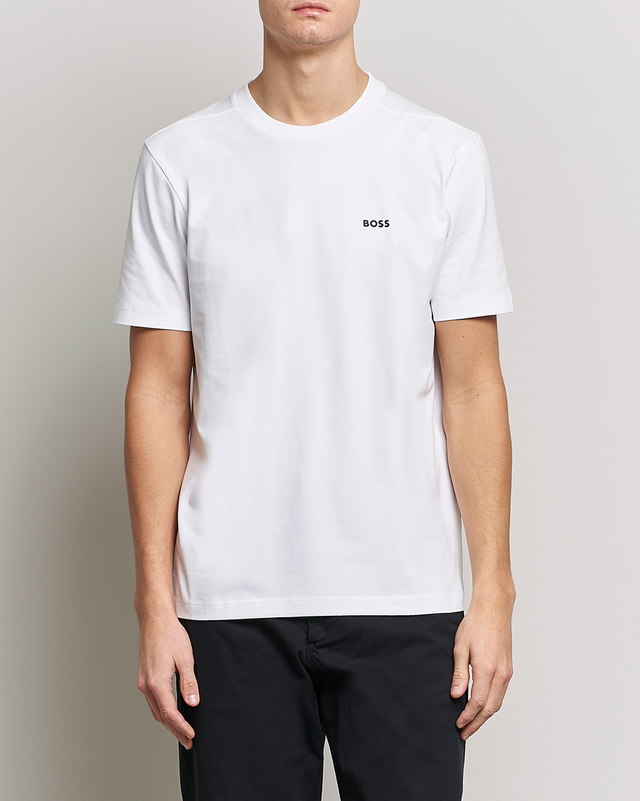Herr | T-Shirts | BOSS GREEN | Logo Crew Neck T-Shirt White