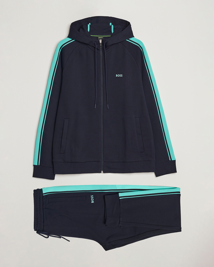 Herr | Byxor | BOSS GREEN | Tracksuit Set Dark Blue