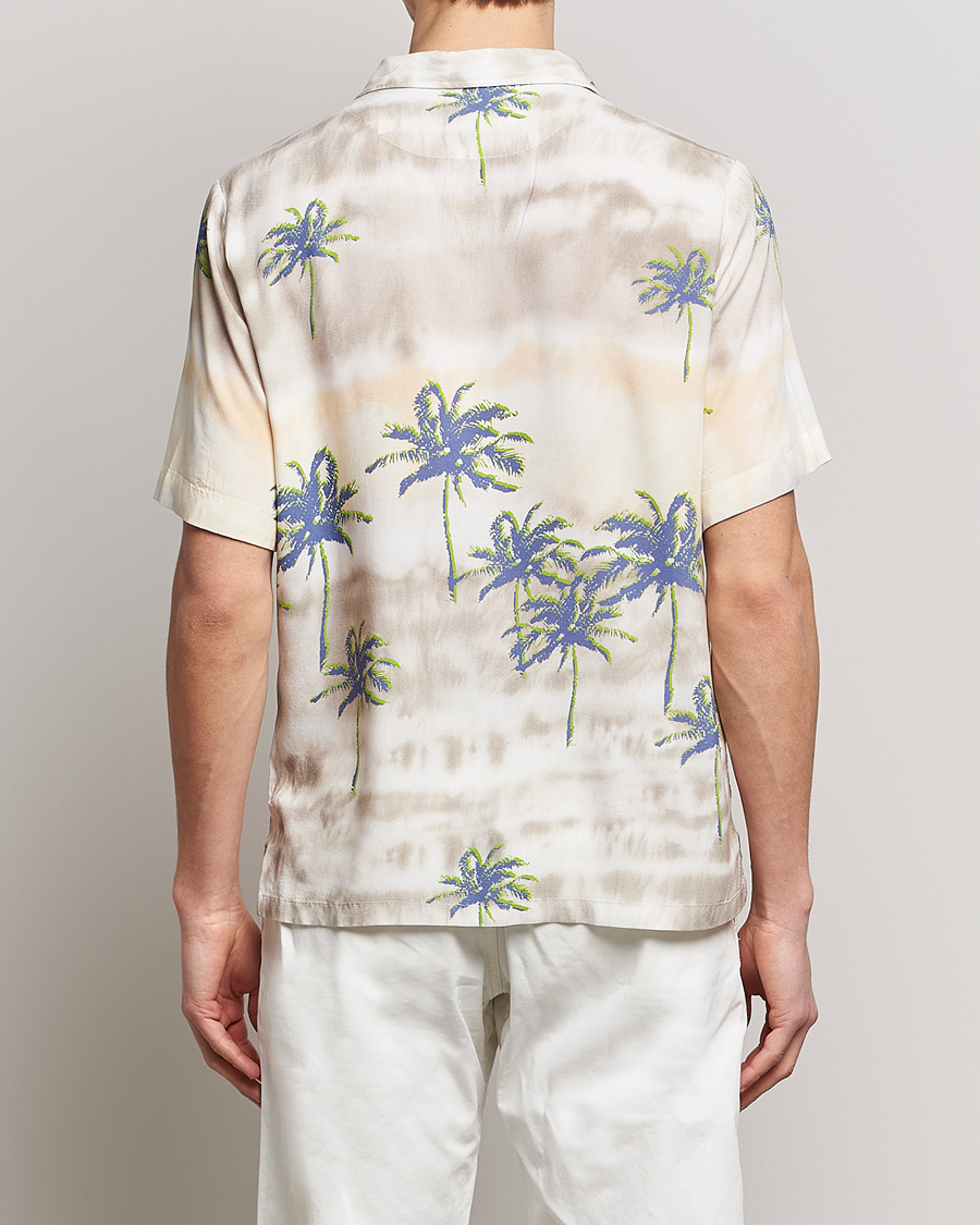 Herr | Skjortor | BOSS ORANGE | Rayer Resort Collar Printed Short Sleeve Shirt Bei