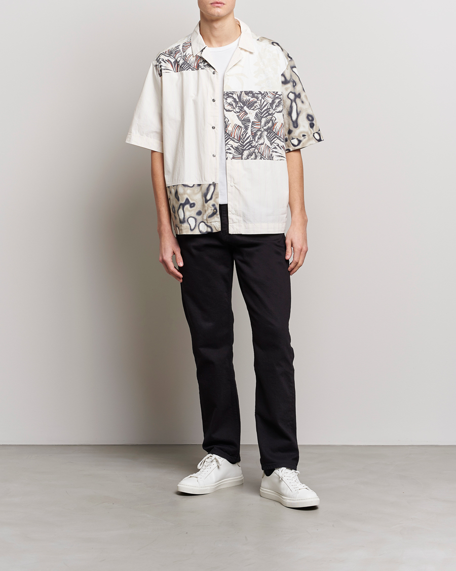 Herr | Skjortor | BOSS ORANGE | Lapis Resort Collar Printed Short Sleeve Shirt Bei