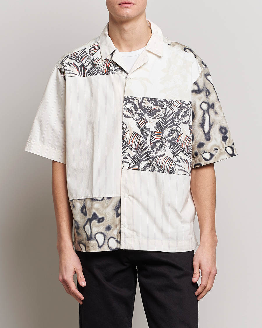 Herr | Kortärmade skjortor | BOSS ORANGE | Lapis Resort Collar Printed Short Sleeve Shirt Bei