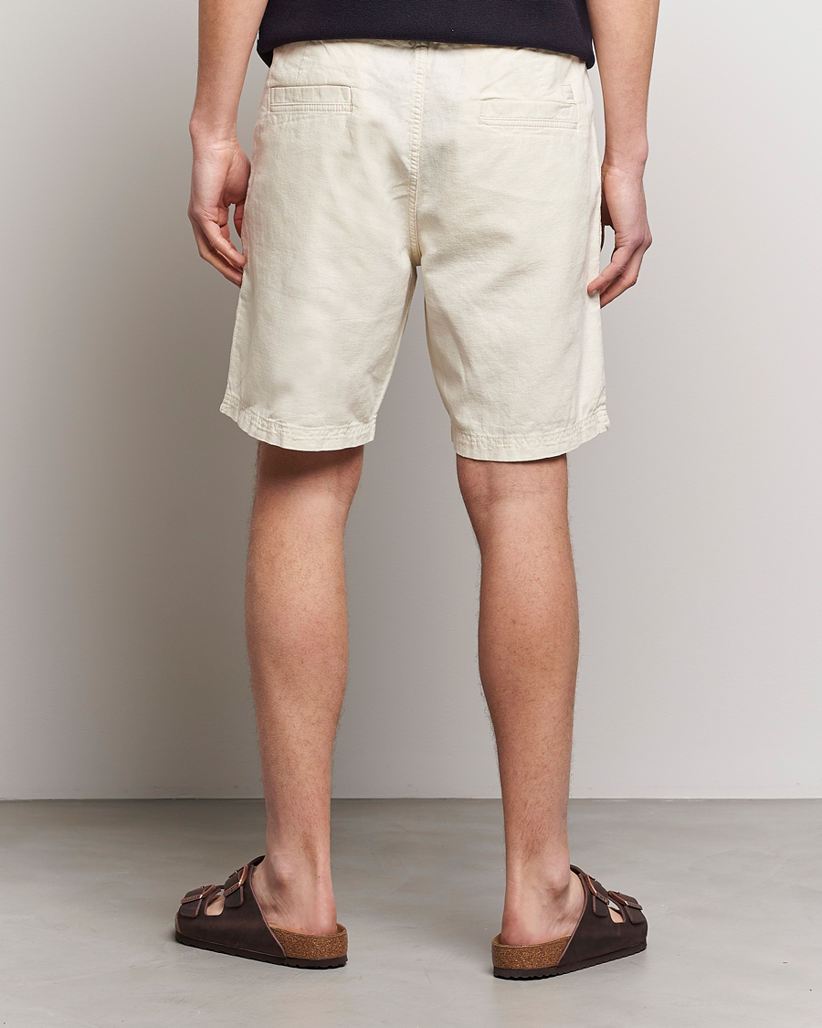 Herr | Shorts | BOSS ORANGE | Sisla Cotton/Linen Drawstring Shorts Light Beige