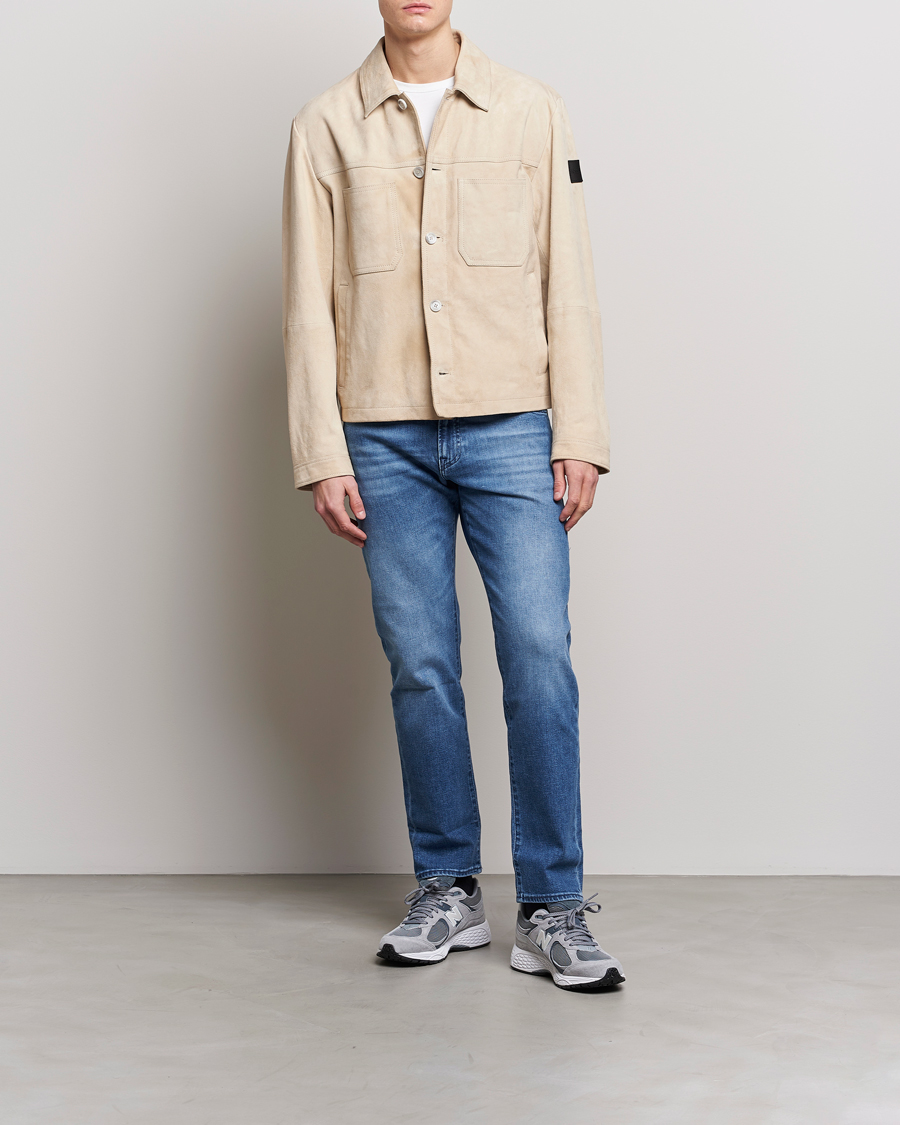 Herr | Jackor | BOSS ORANGE | Jaked Suede Jacket Light Beige