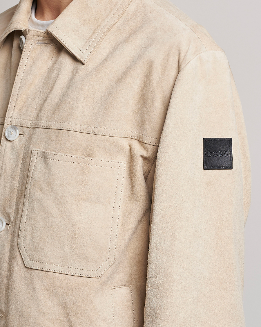 Herr | Jackor | BOSS ORANGE | Jaked Suede Jacket Light Beige