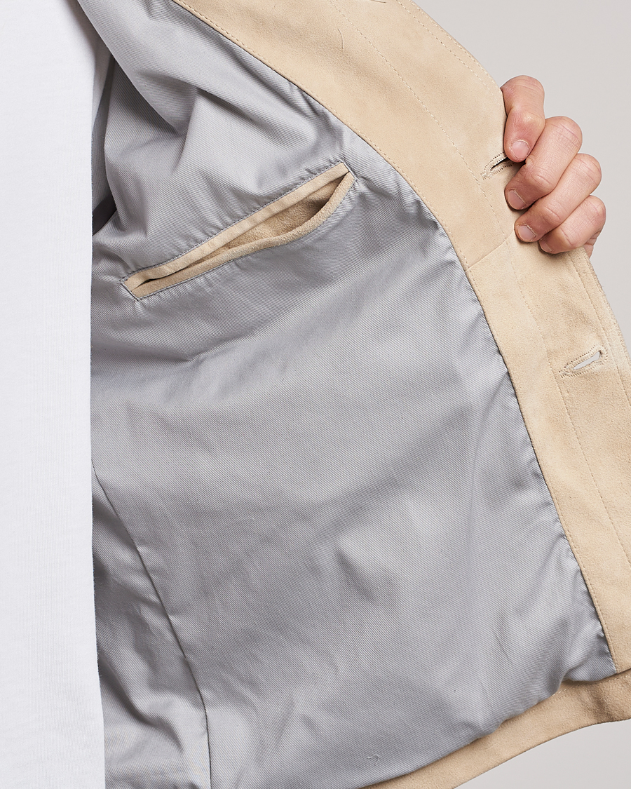 Herr | Jackor | BOSS ORANGE | Jaked Suede Jacket Light Beige