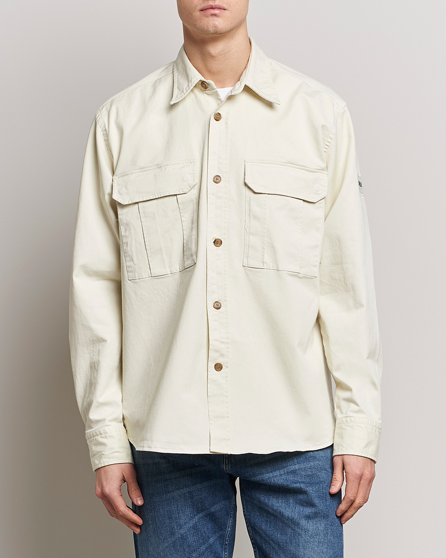 Herr | Skjortjackor | BOSS ORANGE | Lisel Pocket Overshirt Light Beige