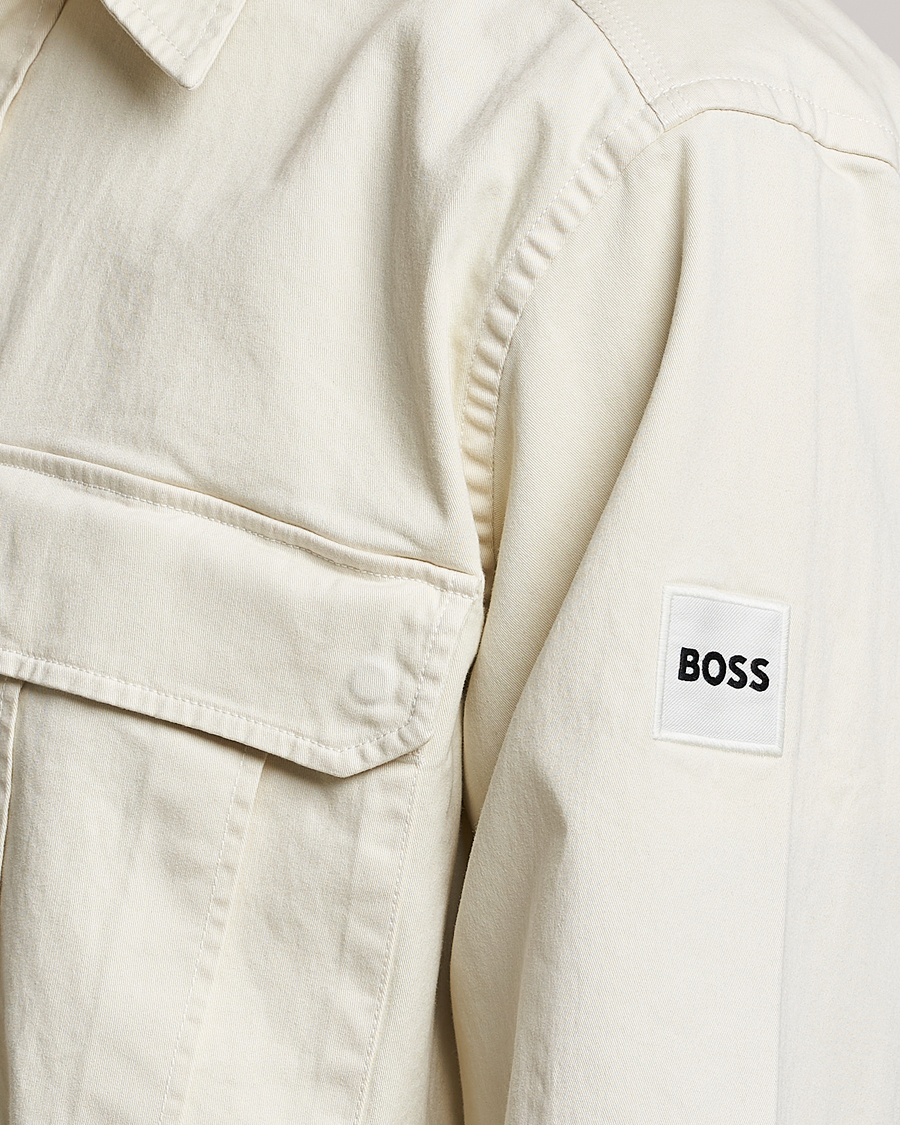 Herr | Skjortor | BOSS ORANGE | Lisel Pocket Overshirt Light Beige