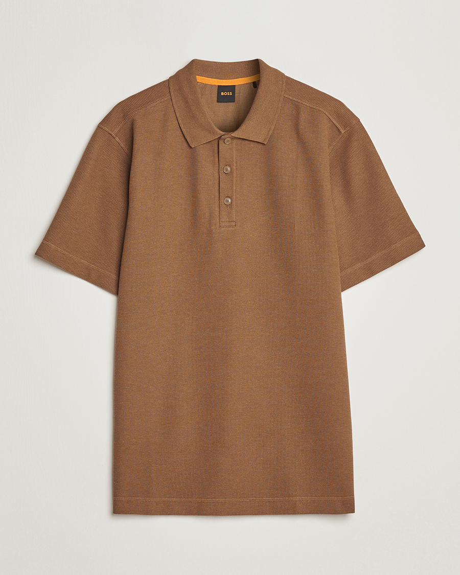Herr | Pikéer | BOSS ORANGE | Petempesto Knitted Polo Open Beige