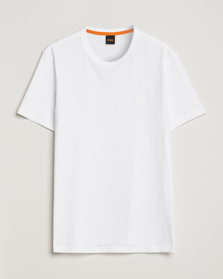 Herr | T-Shirts | BOSS ORANGE | Tegood Slub Crew Neck T-Shirt White