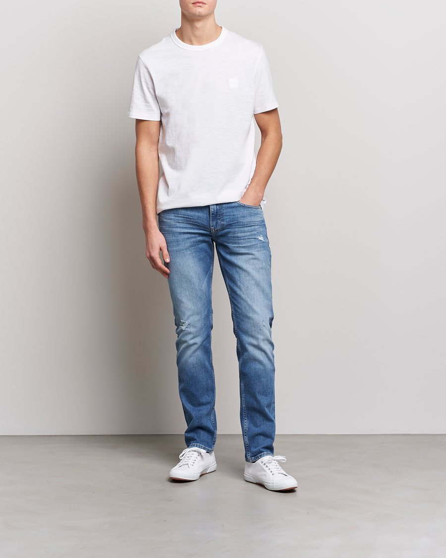Herr | T-Shirts | BOSS ORANGE | Tegood Slub Crew Neck T-Shirt White