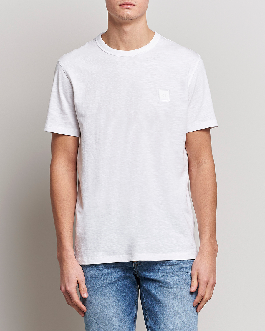 Herr | BOSS ORANGE | BOSS ORANGE | Tegood Slub Crew Neck T-Shirt White