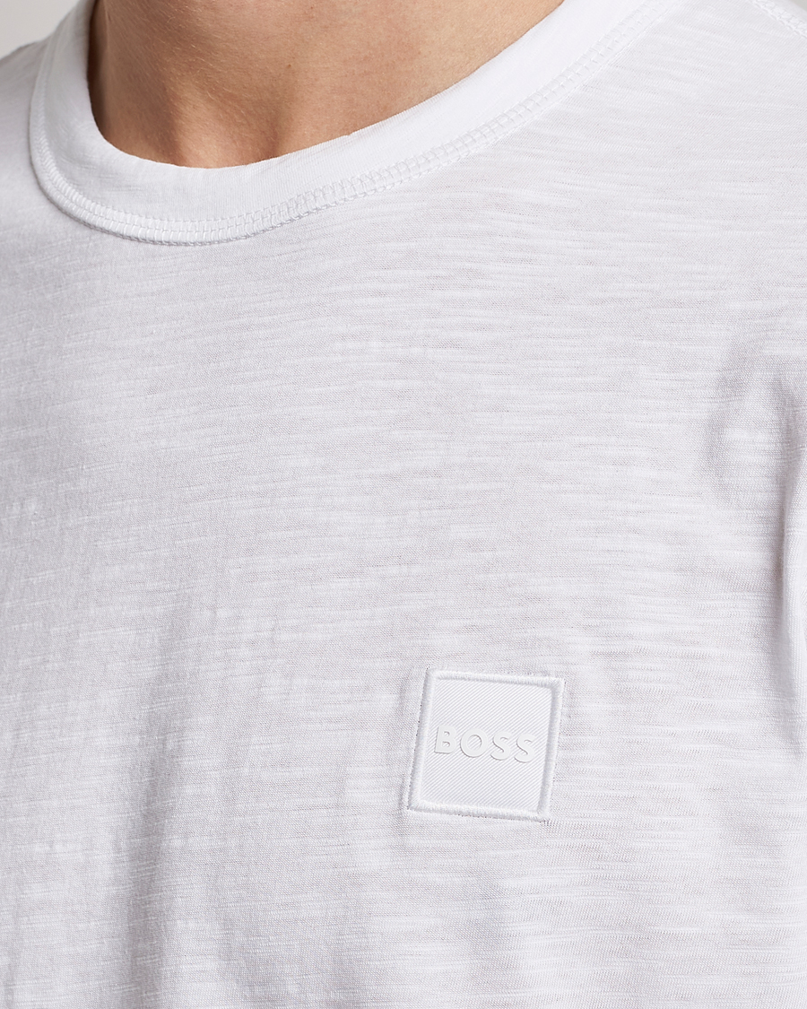 Herr | T-Shirts | BOSS ORANGE | Tegood Slub Crew Neck T-Shirt White