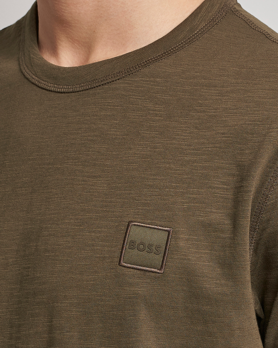 Herr | T-Shirts | BOSS ORANGE | Tegood Slub Crew Neck T-Shirt Dark Green