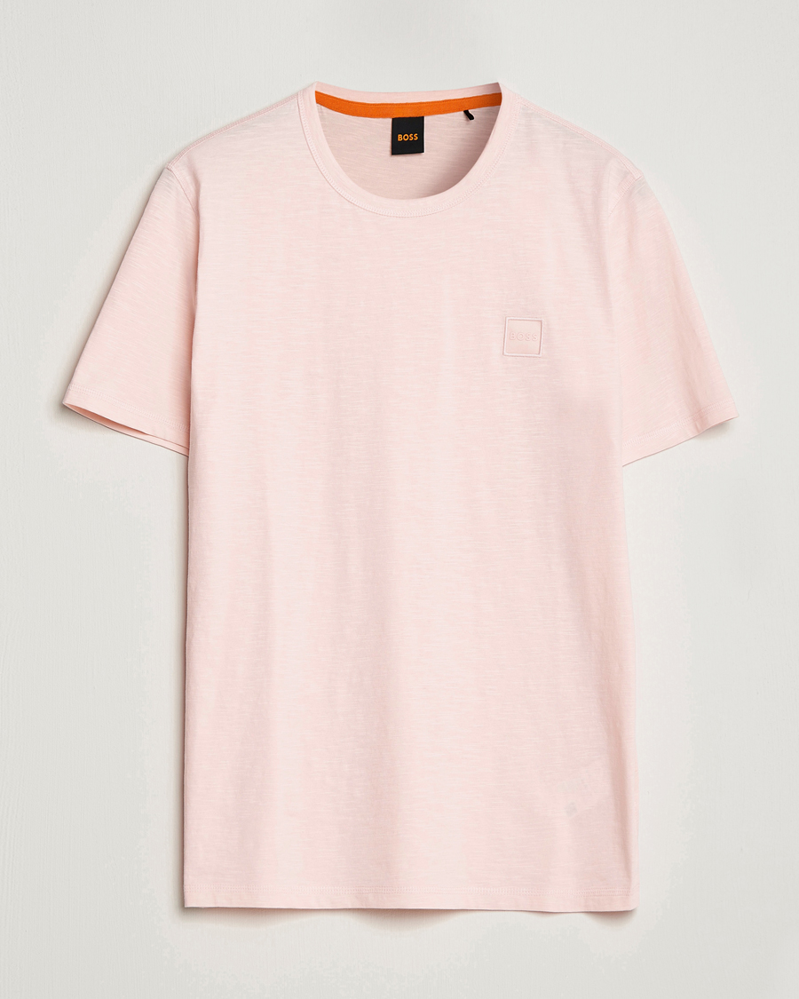 Herr | T-Shirts | BOSS ORANGE | Tegood Slub Crew Neck T-Shirt Open Pink
